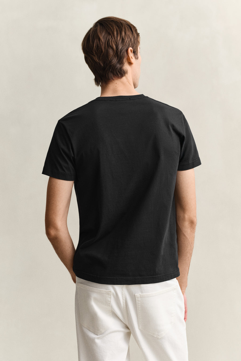 BLACK, Slim Shield T-Shirt, BACK-VIEW BY GANT AU.