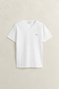 WHITE, Slim Shield T-Shirt, FLAT-LAY BY GANT AU.