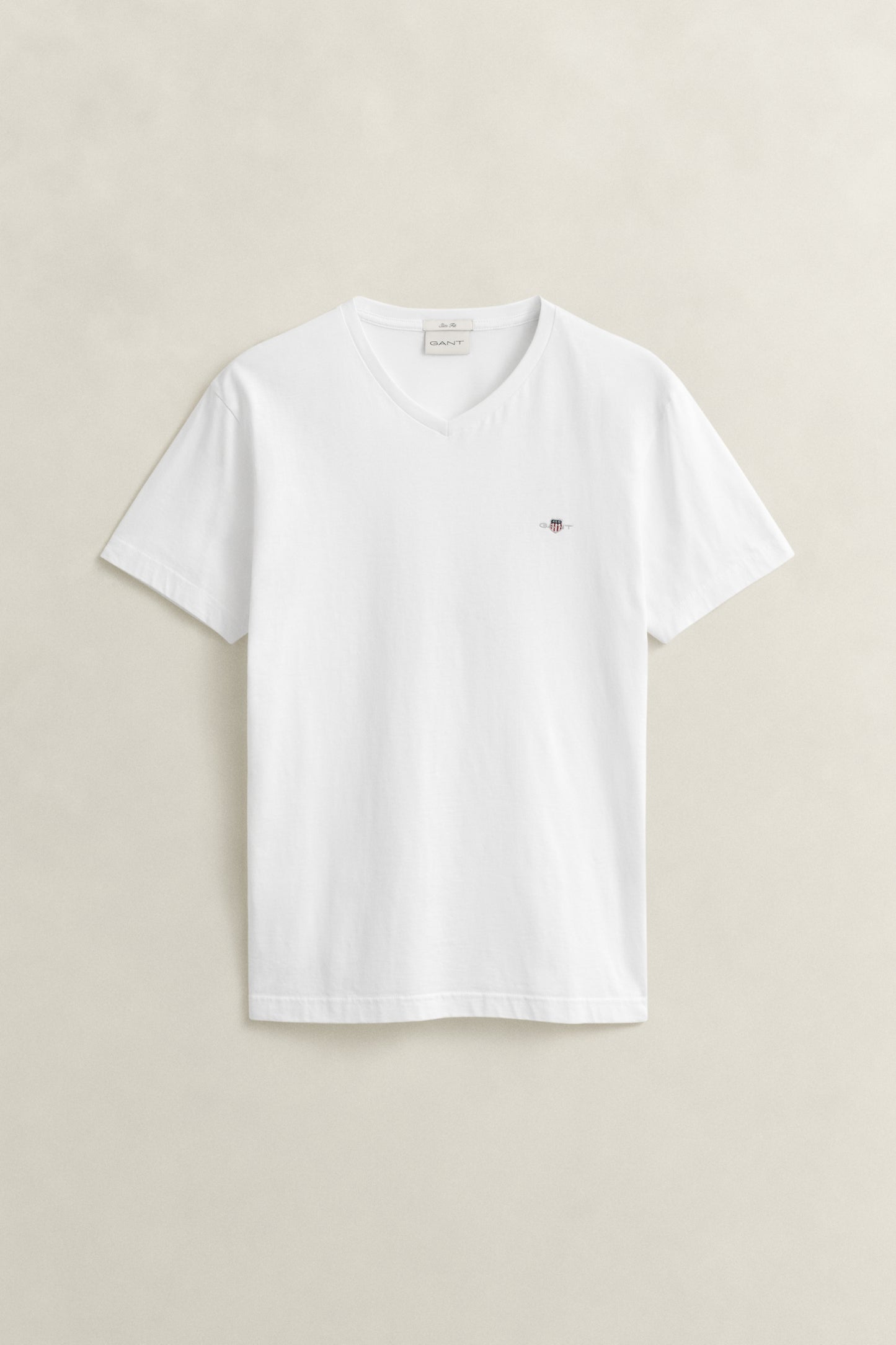 WHITE, Slim Shield T-Shirt, FLAT-LAY BY GANT AU.