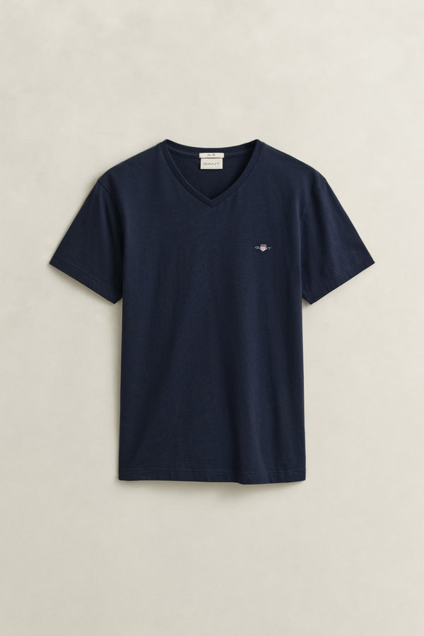 Slim Fit Shield V-Neck T-Shirt