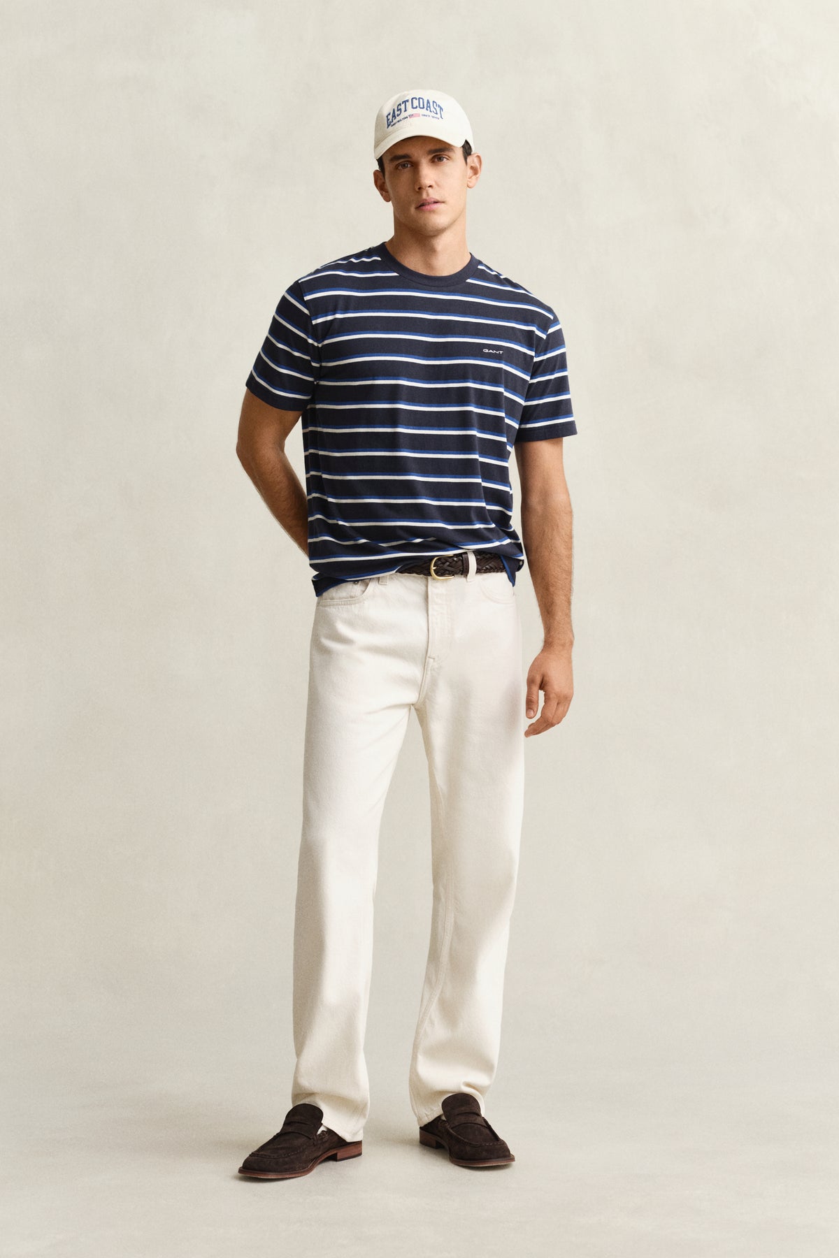 EVENING BLUE, MULTISTRIPE SS TSHIRT BY GANT AU.