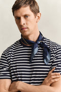 EVENING BLUE, PIMA STRIPE SS TSHIRT, CLOSE-UP BY GANT AU.