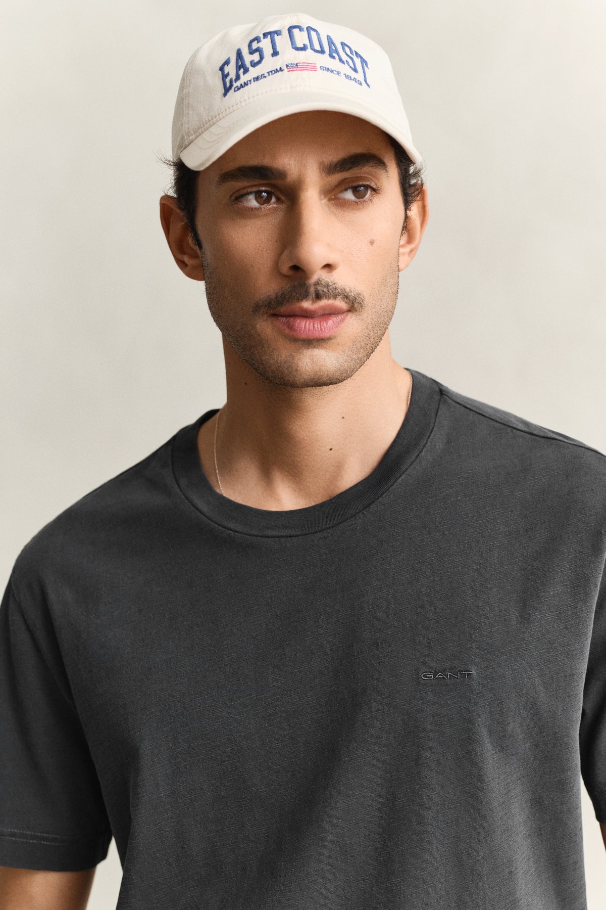 BLACK, WASHED SLUB SS TSHIRT, CLOSE-UP BY GANT AU.