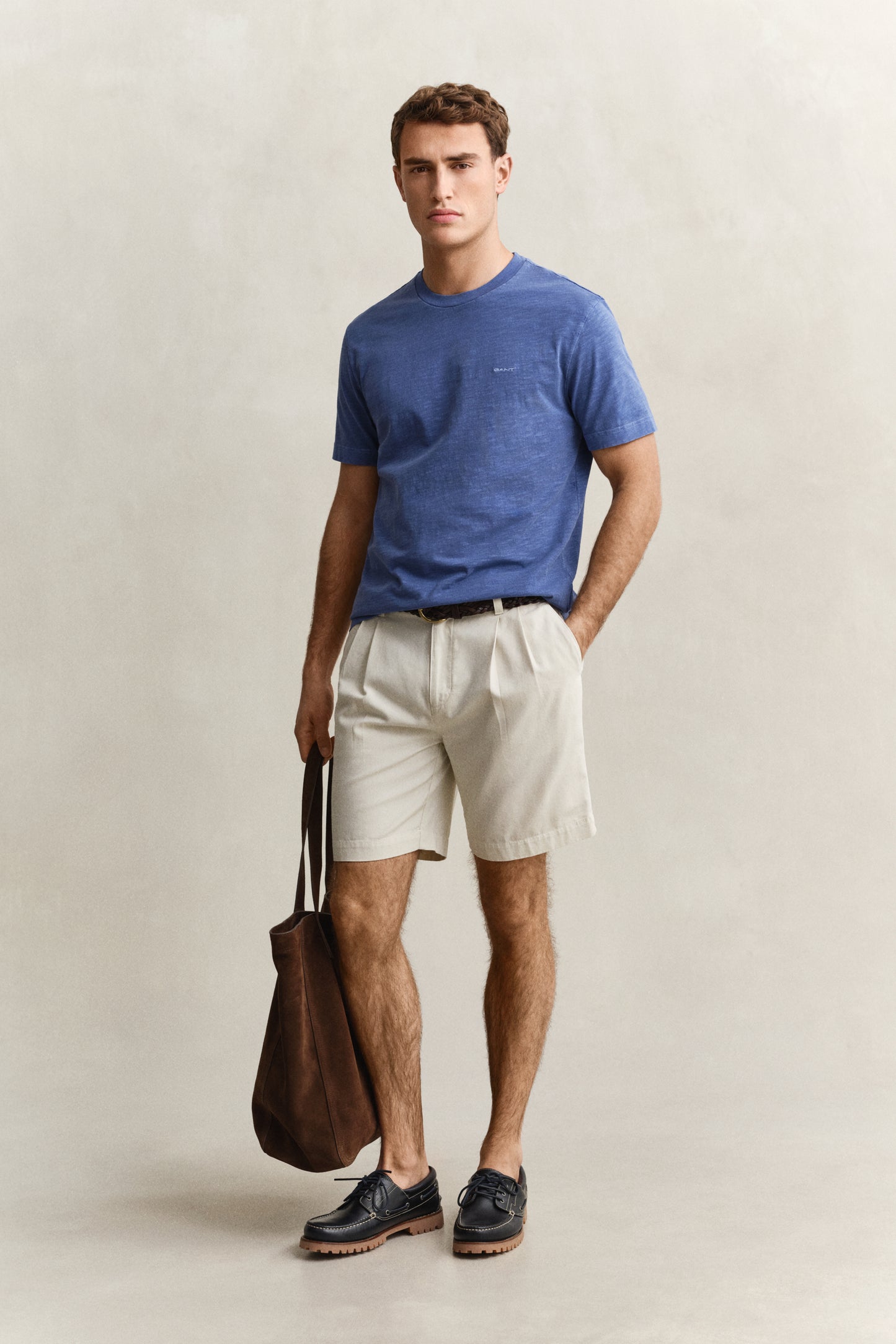 VINTAGE BLUE, WASHED SLUB SS TSHIRT BY GANT AU.