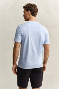 FRESH BLUE, WASHED SLUB SS TSHIRT, BACK-VIEW BY GANT AU.