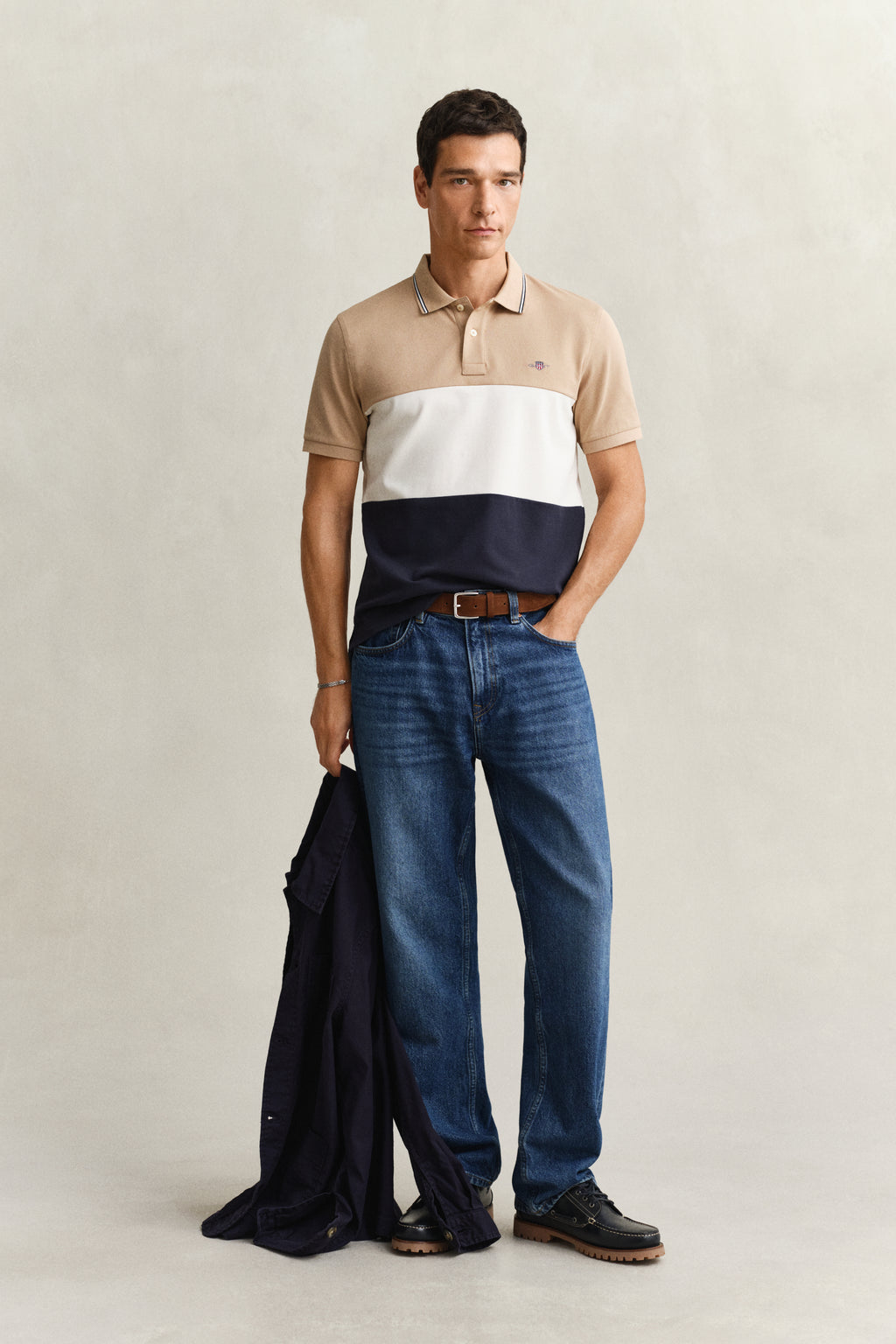 EVENING BLUE, CUT AND SEWN SS POLO BY GANT AU.