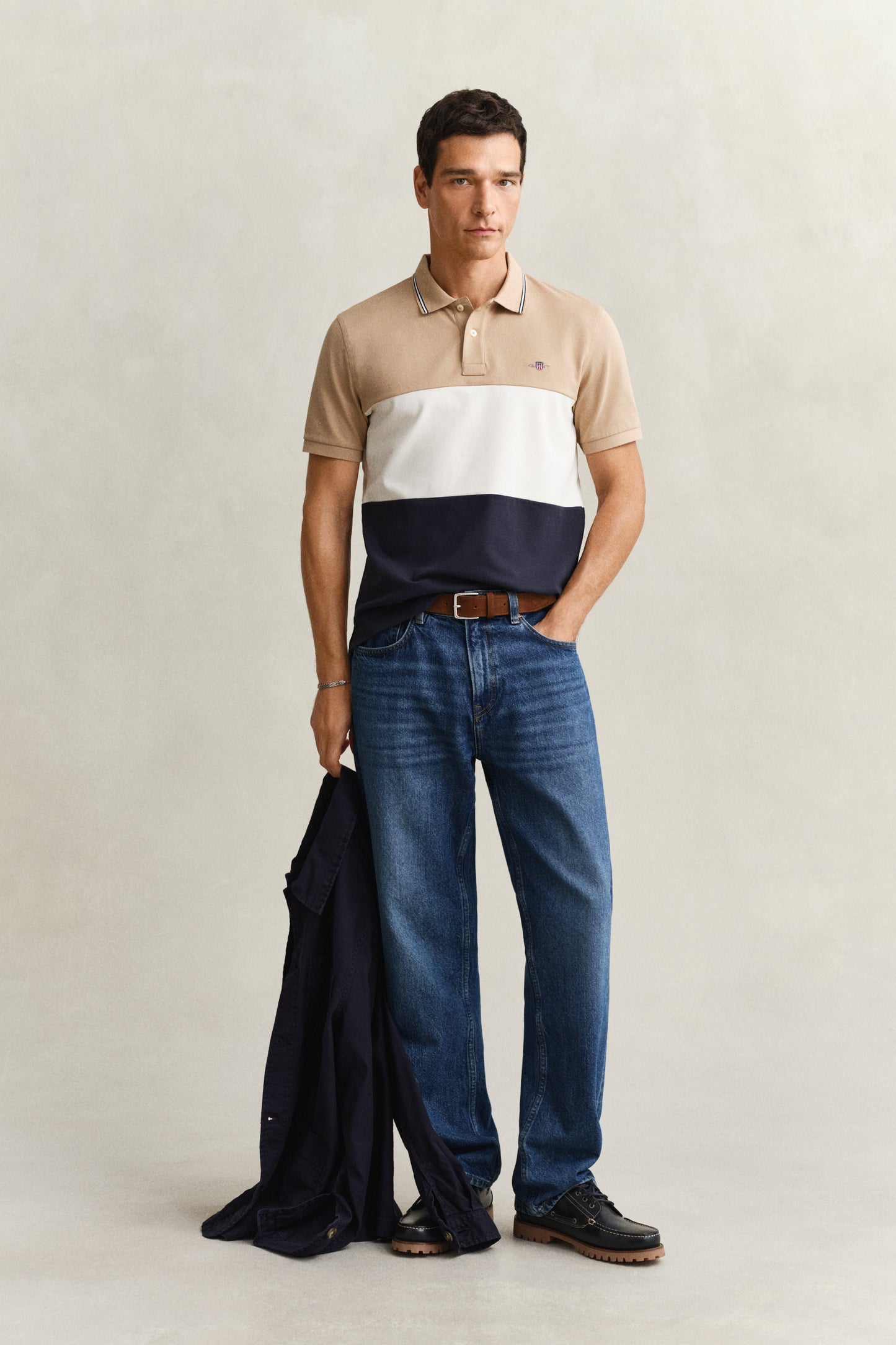 EVENING BLUE, CUT AND SEWN SS POLO BY GANT AU.