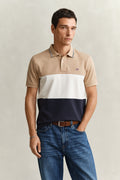 EVENING BLUE, CUT AND SEWN SS POLO, FRONT-VIEW BY GANT AU.