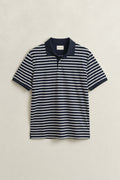 EVENING BLUE, PIMA STRIPED SS POLO, FLAT-LAY BY GANT AU.