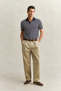 EVENING BLUE, PIMA STRIPED SS POLO BY GANT AU.