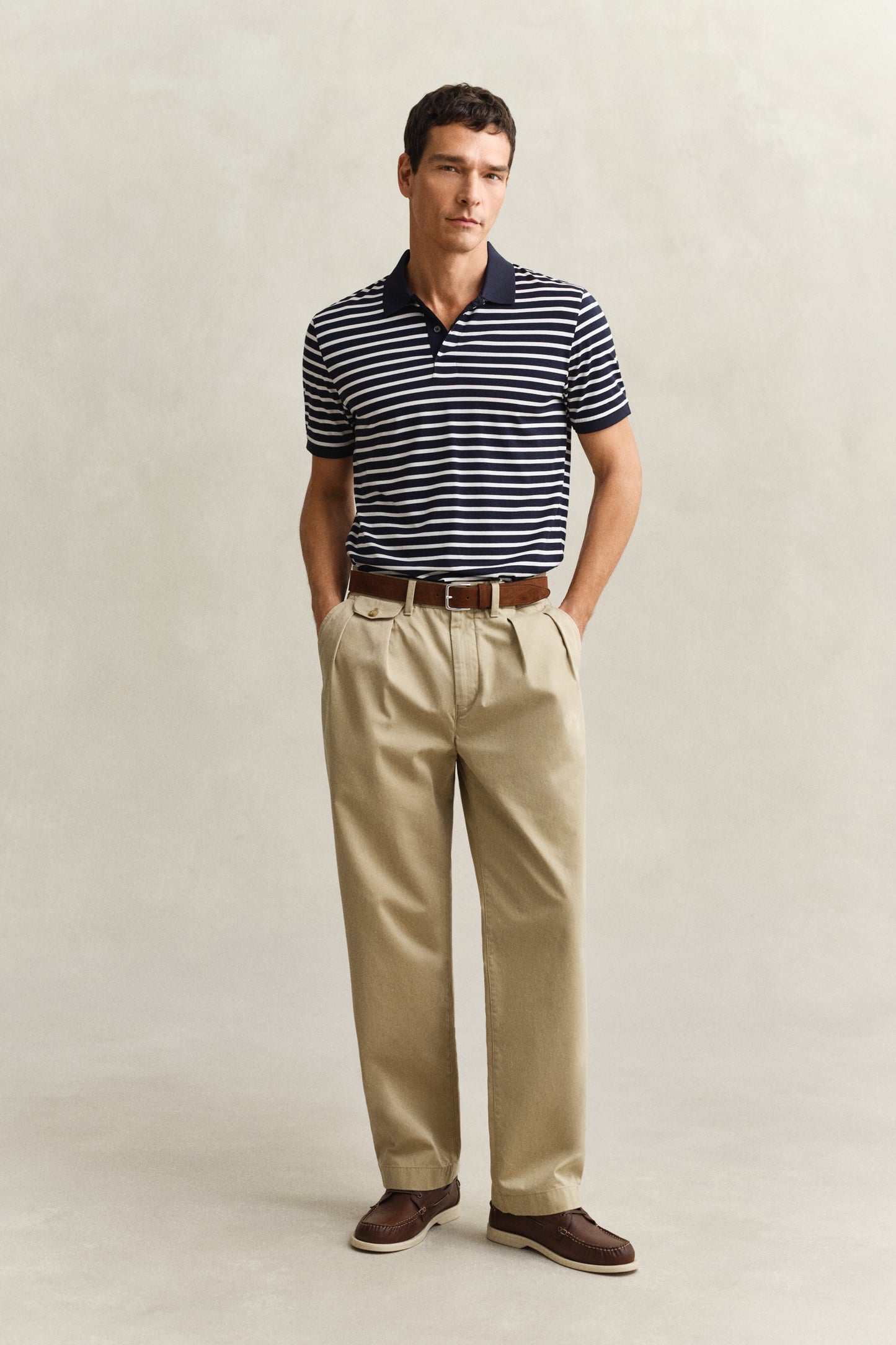 EVENING BLUE, PIMA STRIPED SS POLO BY GANT AU.