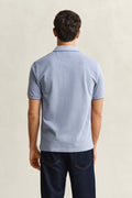 VINTAGE BLUE, 2 TONE SS POLO, BACK-VIEW BY GANT AU.
