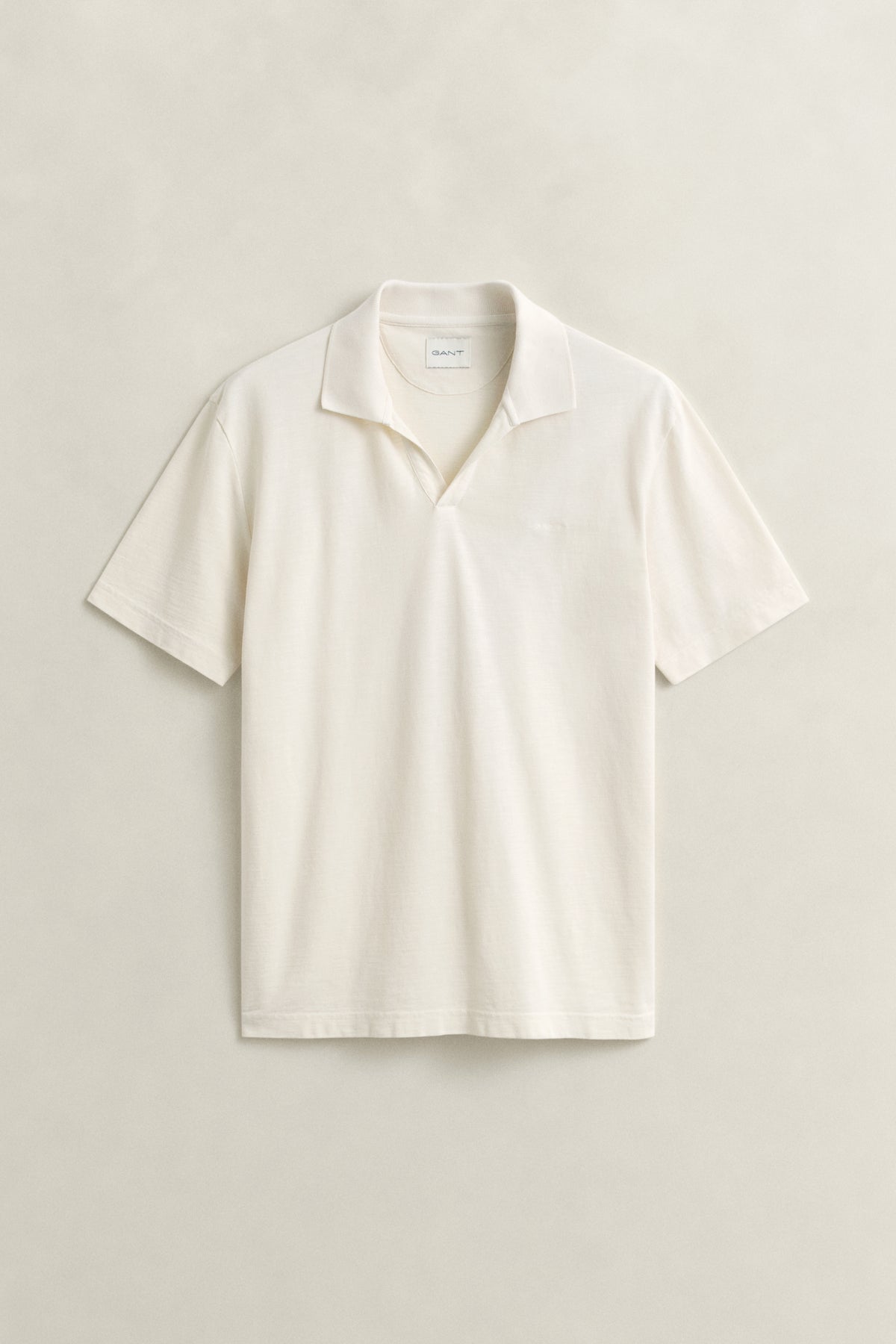 CREAM, WASHED SLUB SS POLO, FLAT-LAY BY GANT AU.