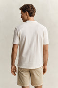CREAM, WASHED SLUB SS POLO, BACK-VIEW BY GANT AU.