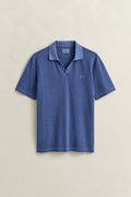 VINTAGE BLUE, WASHED SLUB SS POLO, FLAT-LAY BY GANT AU.