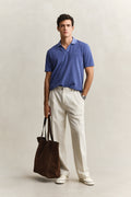 VINTAGE BLUE, WASHED SLUB SS POLO BY GANT AU.