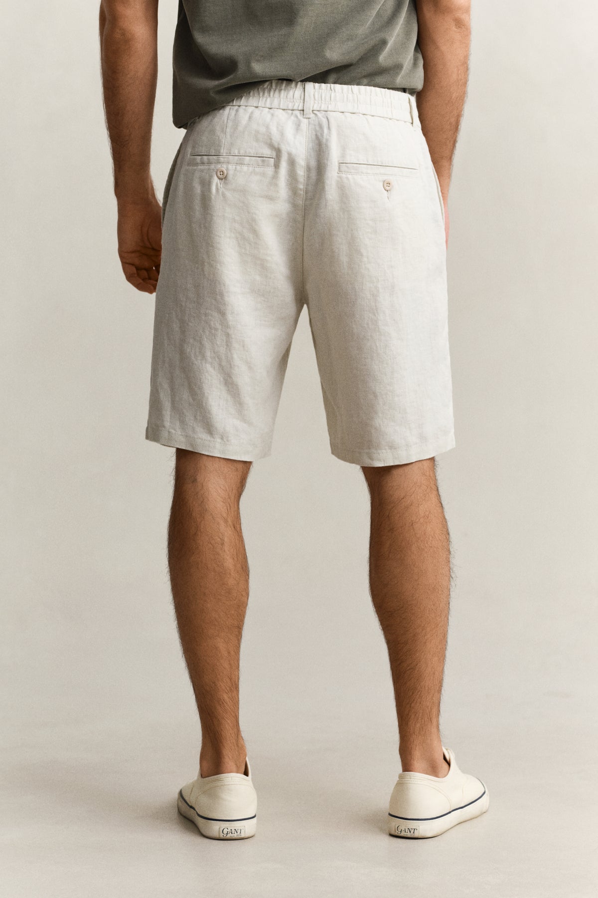  SAND, Linen Shorts, BACK-VIEW BY GANT AU.