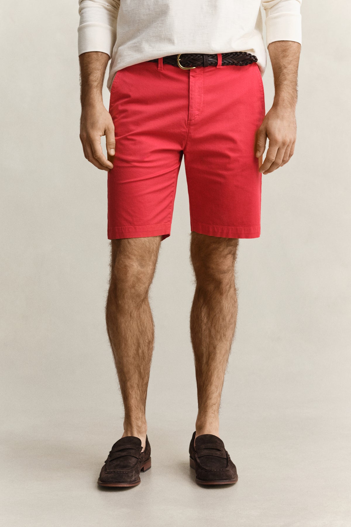 ROSE RED, REG SUNFADED CHINO SHORTS, CLOSE-UP BY GANT AU.
