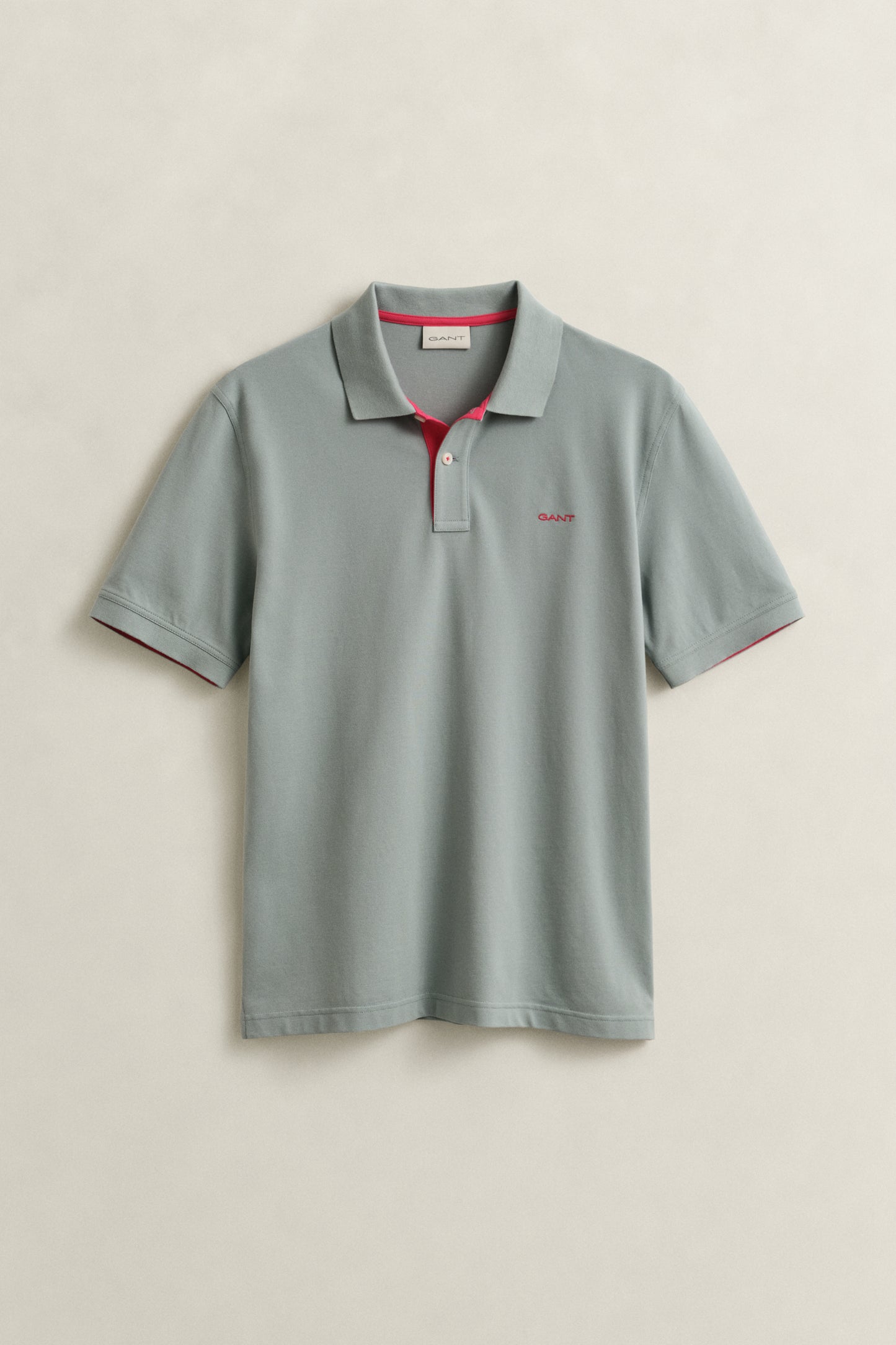 CERAMIC GREY, Contrast Polo Shirt, FLAT-LAY BY GANT AU.