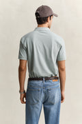 CERAMIC GREY, Contrast Polo Shirt, BACK-VIEW BY GANT AU.