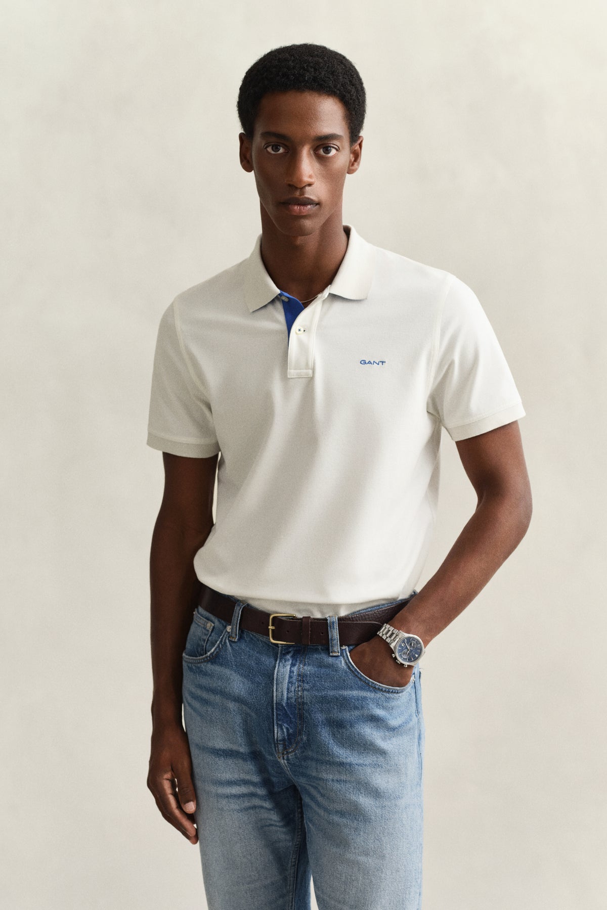 EGGSHELL, Contrast Polo Shirt BY GANT AU.