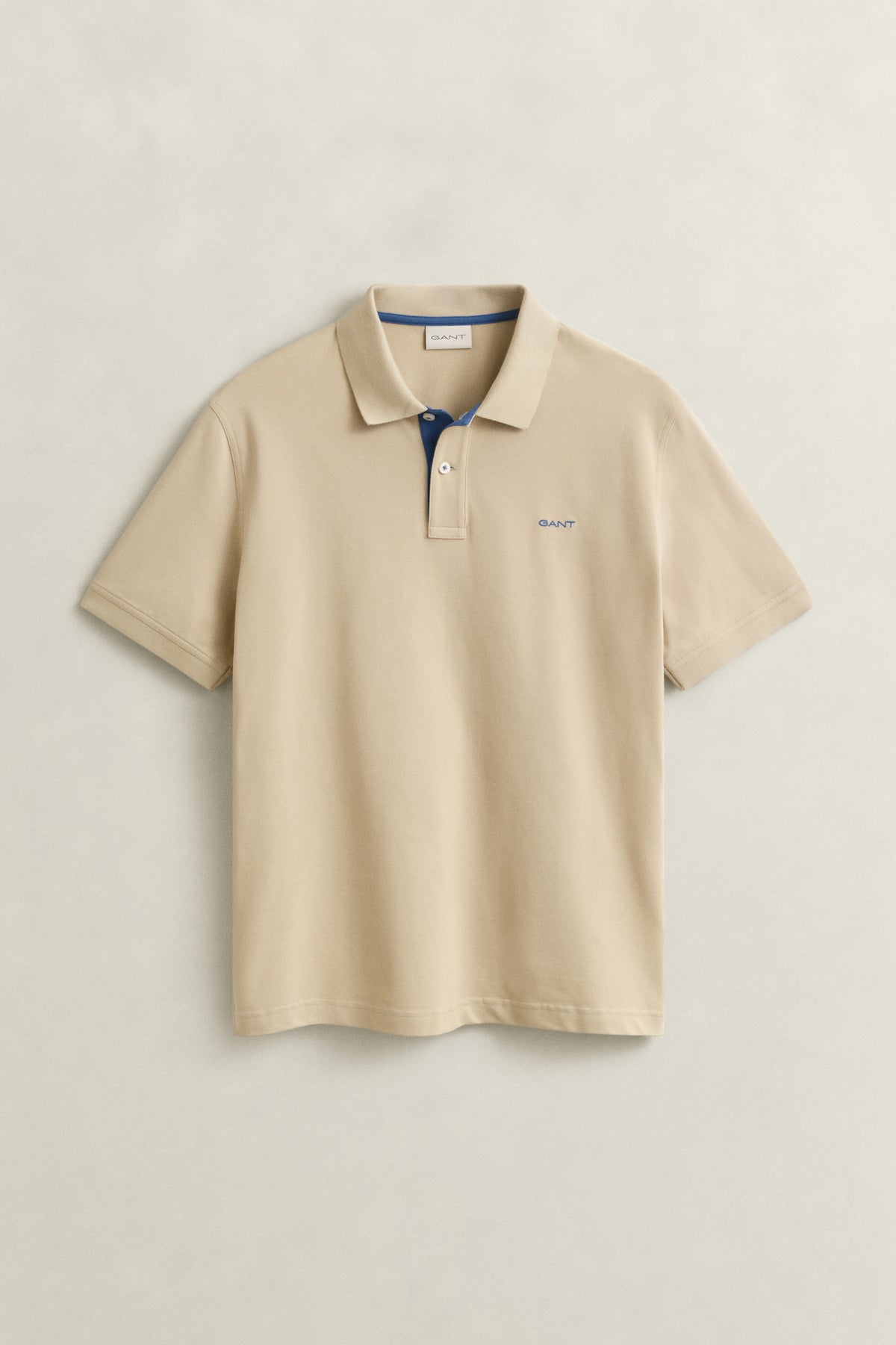 OAT BEIGE, Contrast Polo Shirt, FLAT-LAY BY GANT AU.
