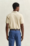 OAT BEIGE, Contrast Polo Shirt, BACK-VIEW BY GANT AU.