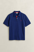 RICH NAVY, Contrast Polo Shirt, FLAT-LAY BY GANT AU.
