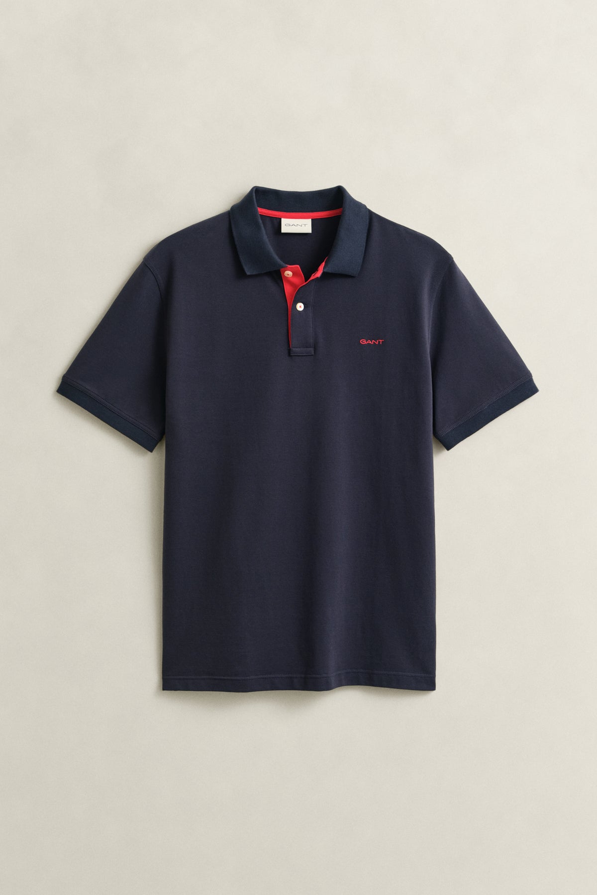EVENING BLUE, Contrast Polo Shirt, FRONT-VIEW BY GANT AU.