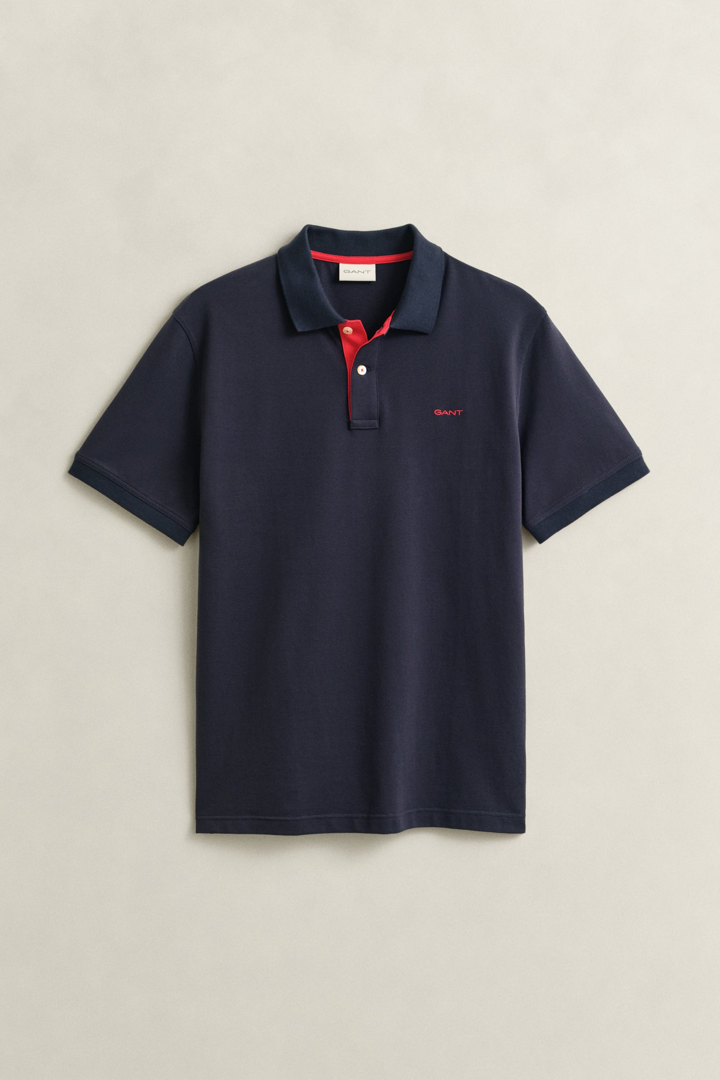 EVENING BLUE, Contrast Polo Shirt, FRONT-VIEW BY GANT AU.