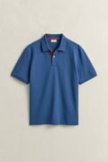 VINTAGE BLUE, Contrast Polo Shirt, FLAT-LAY BY GANT AU.