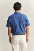 VINTAGE BLUE, Contrast Polo Shirt, BACK-VIEW BY GANT AU.