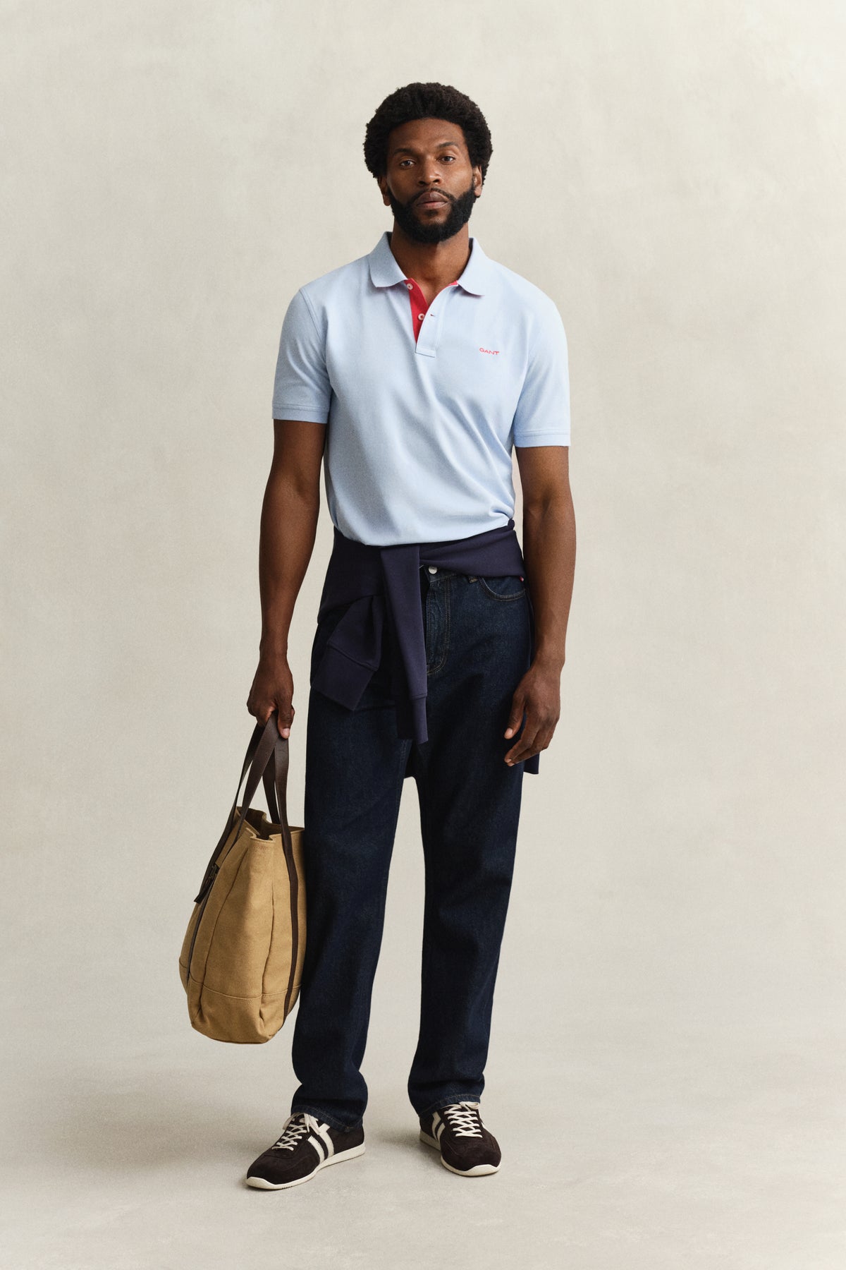 FRESH BLUE, Contrast Polo Shirt BY GANT AU.