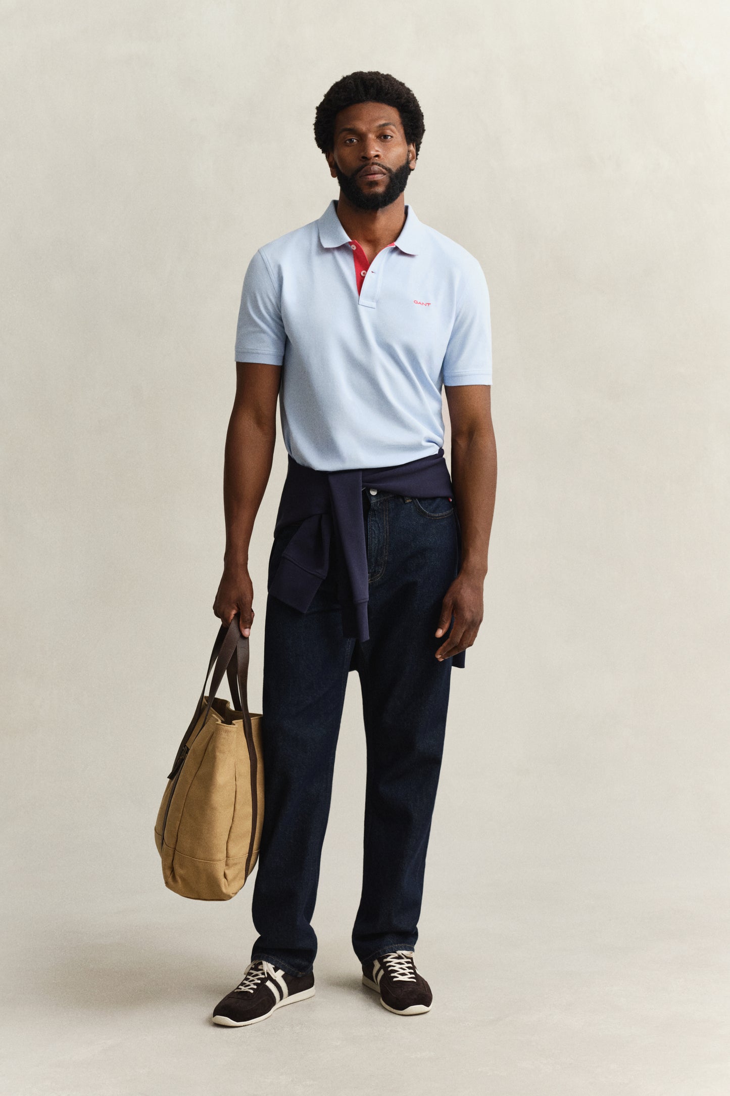 FRESH BLUE, Contrast Polo Shirt BY GANT AU.