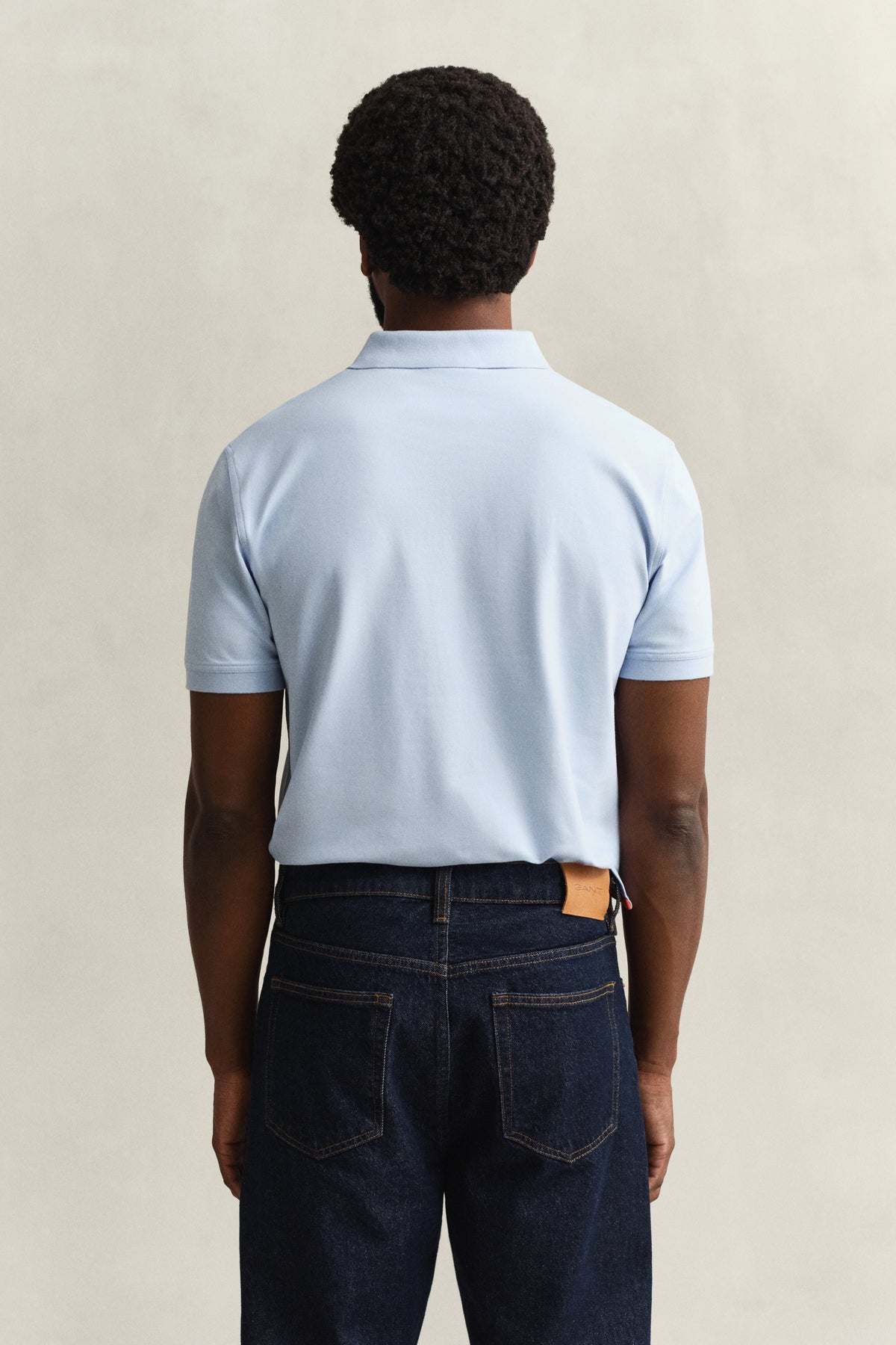 FRESH BLUE, Contrast Polo Shirt, BACK-VIEW BY GANT AU.