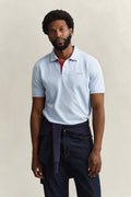 FRESH BLUE, Contrast Polo Shirt, FRONT-VIEW BY GANT AU.