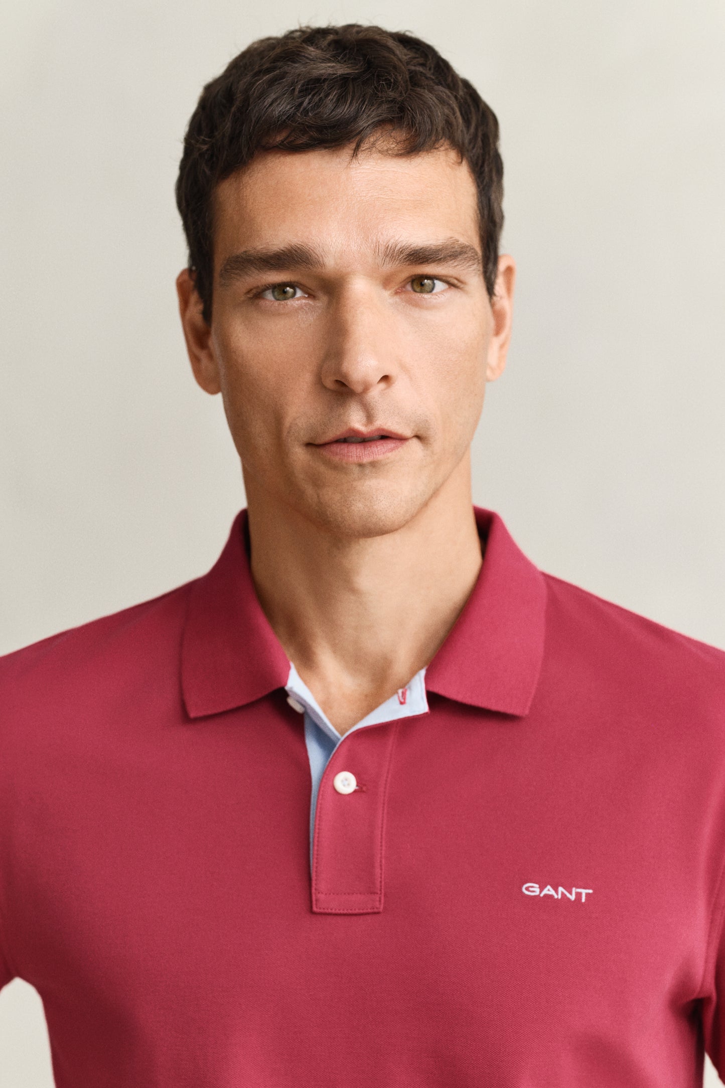 MUTED RED, Contrast Polo Shirt, CLOSE-UP BY GANT AU.