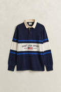 EVENING BLUE, STRIPED RUGGER BY GANT AU.