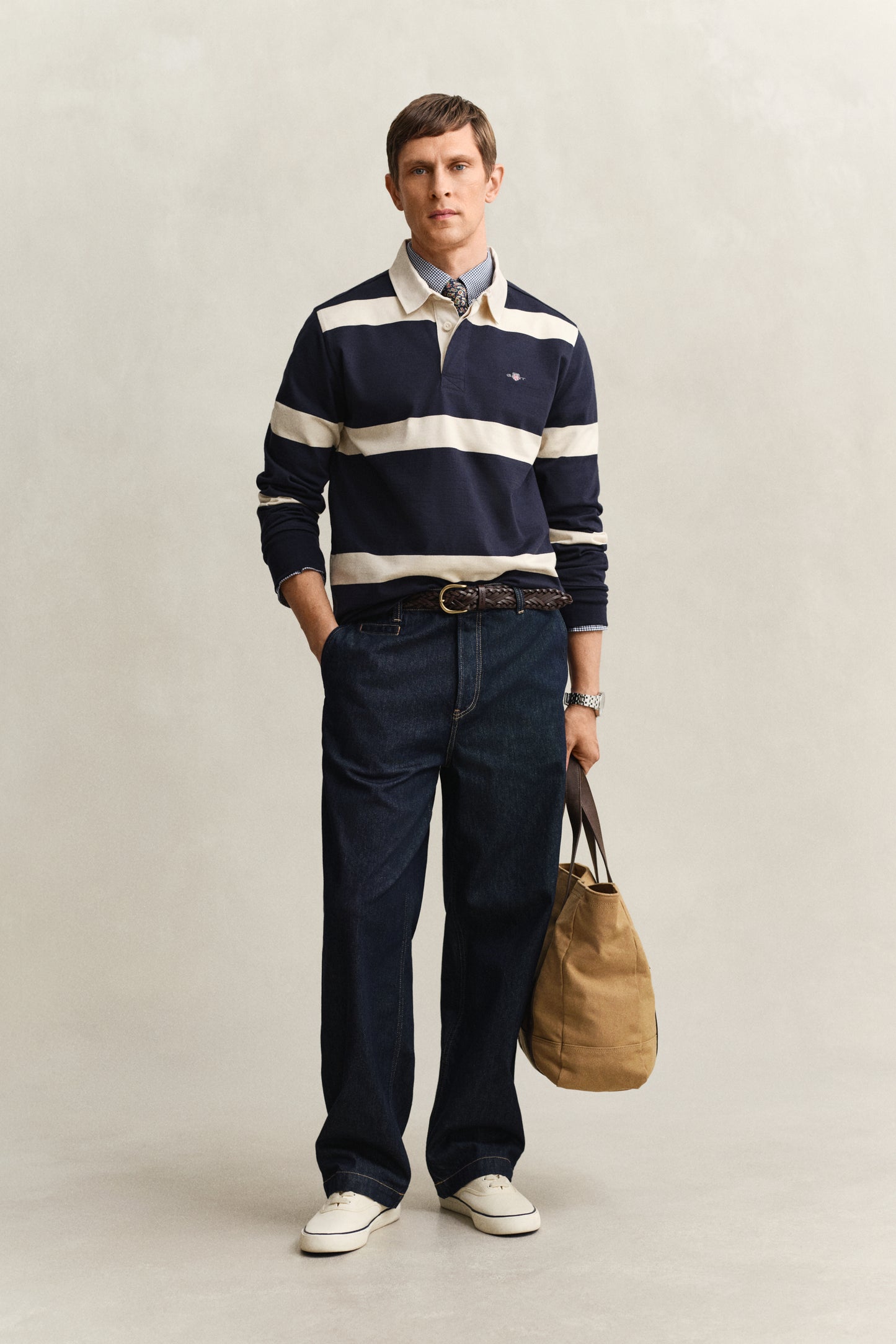 EVENING BLUE, STRIPED RUGGER BY GANT AU.