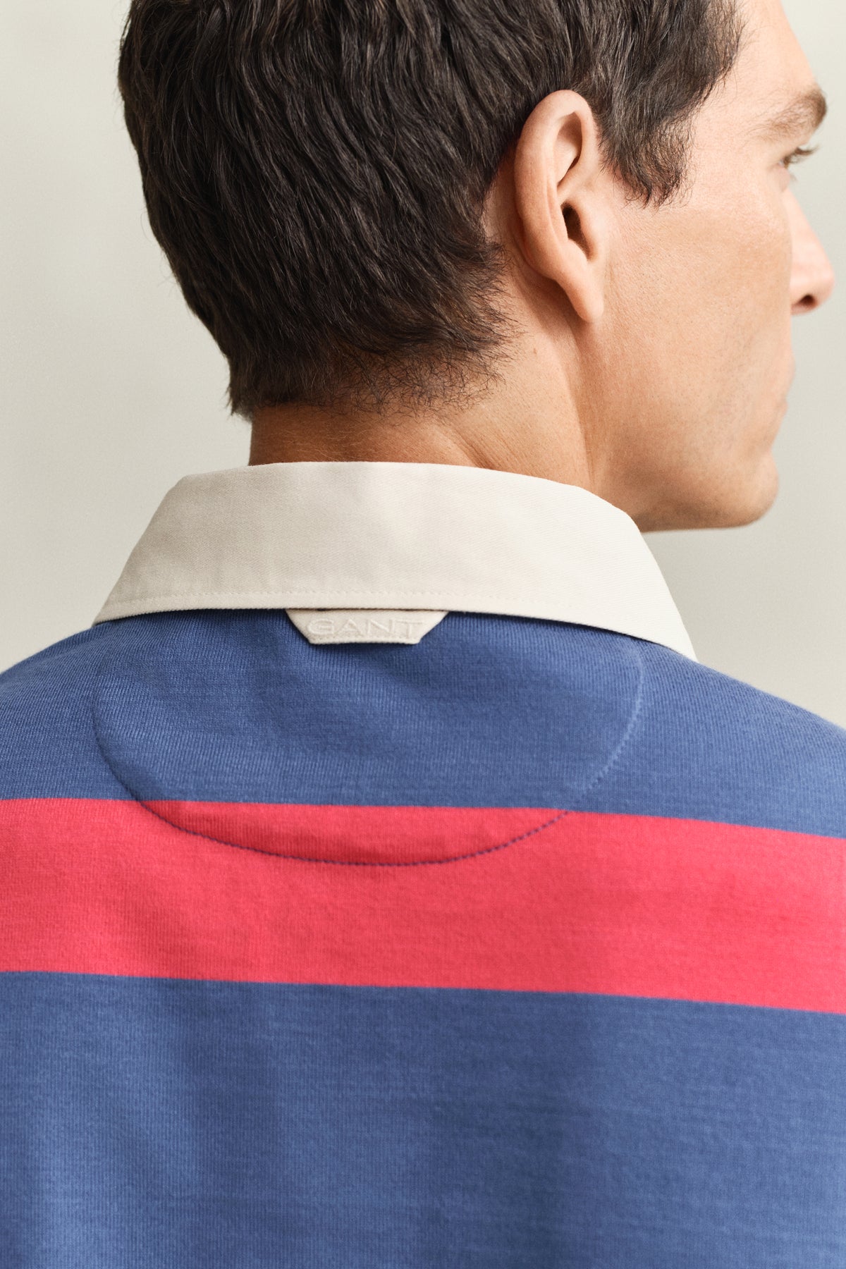 VINTAGE BLUE, STRIPED RUGGER, CLOSE-UP BY GANT AU.