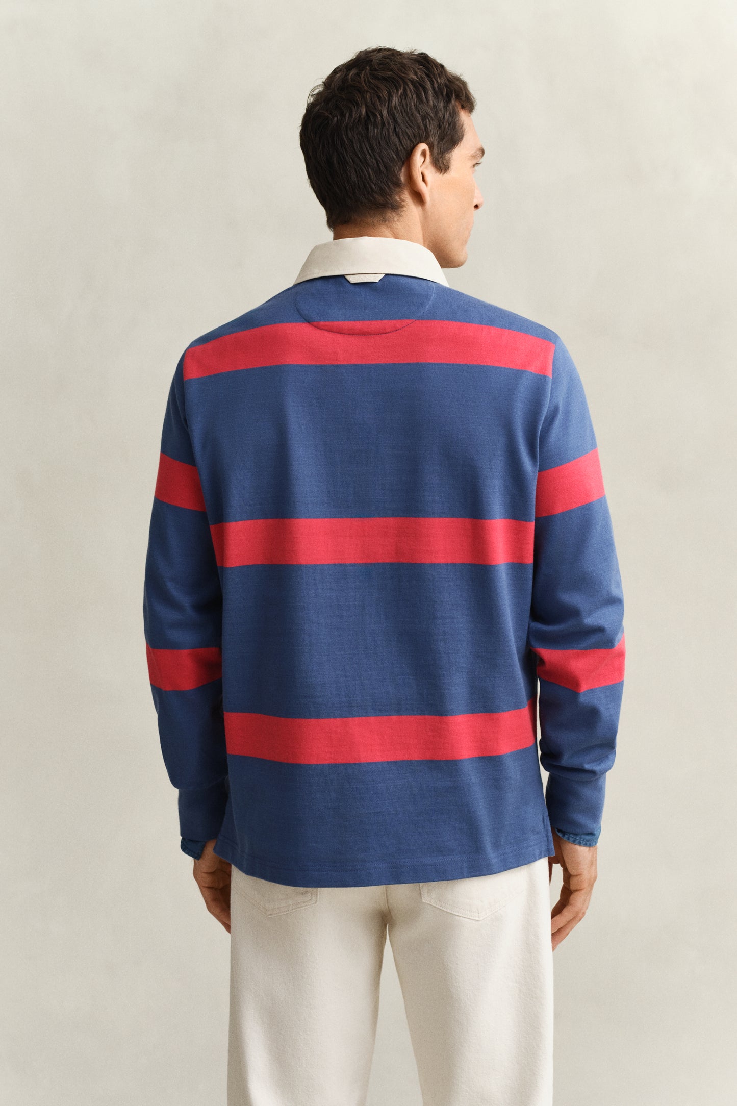 VINTAGE BLUE, STRIPED RUGGER, BACK-VIEW BY GANT AU.