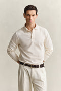 CREAM, WASHED SLUB HEAVY RUGGER, FRONT-VIEW BY GANT AU.
