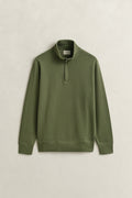 DRY HERB GREEN, LIGHT SACKER HALF ZIP BY GANT AU.