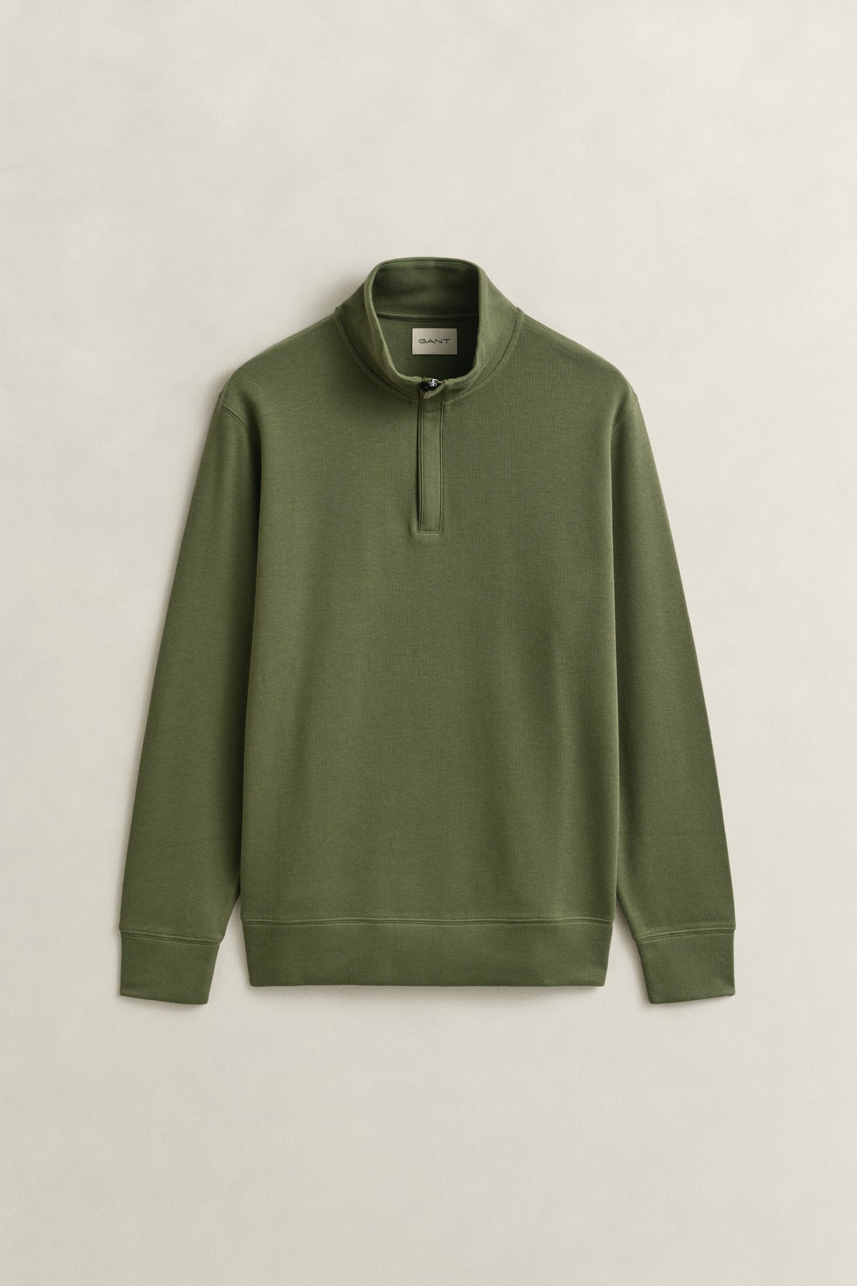 DRY HERB GREEN, LIGHT SACKER HALF ZIP BY GANT AU.