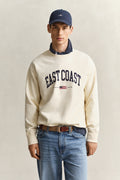 CREAM, SPRAY GRAPHIC C-NECK, FRONT-VIEW BY GANT AU.