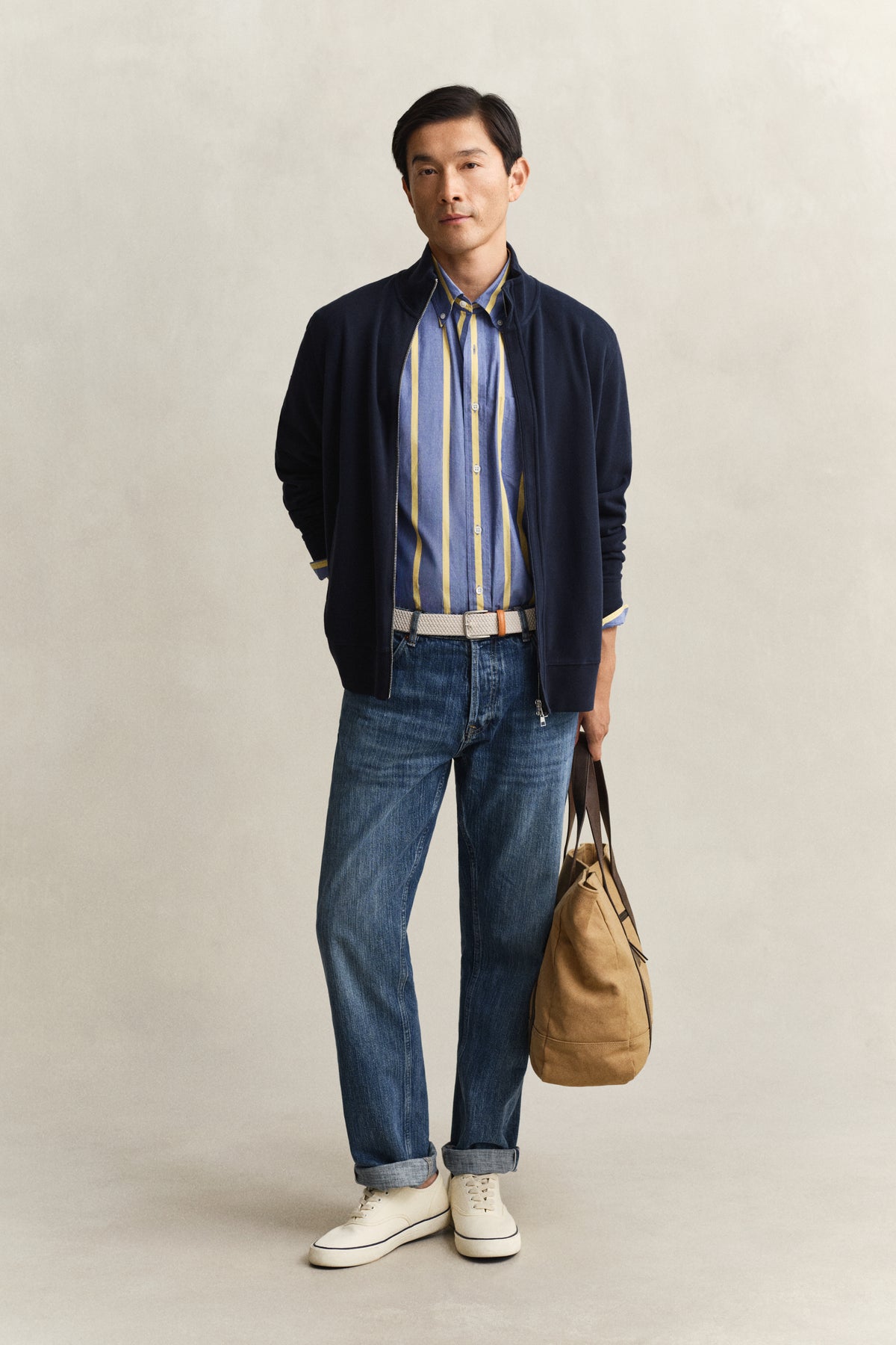 EVENING BLUE, LIGHT SACKER RIB FZ BY GANT AU.