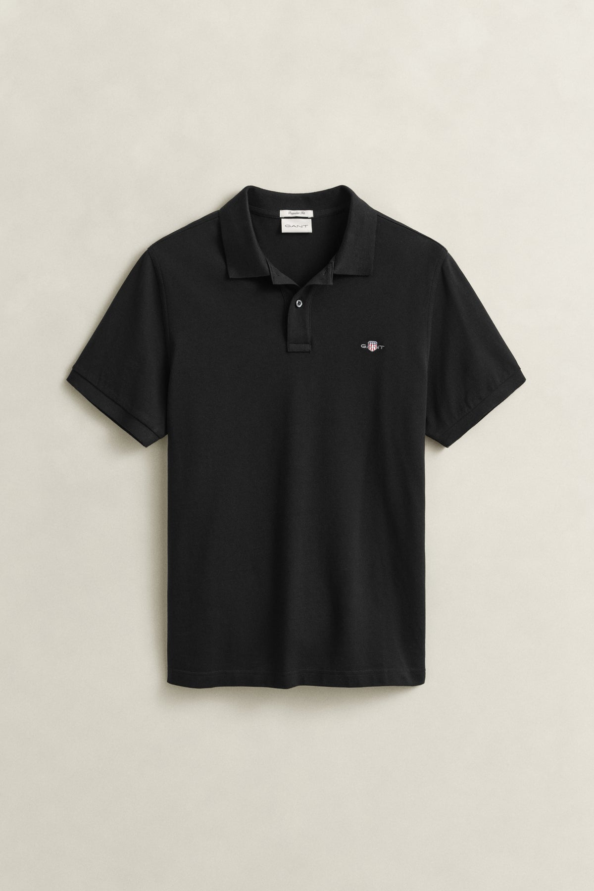 BLACK, Classic Regular Polo Shirt, FRONT-VIEW BY GANT AU.