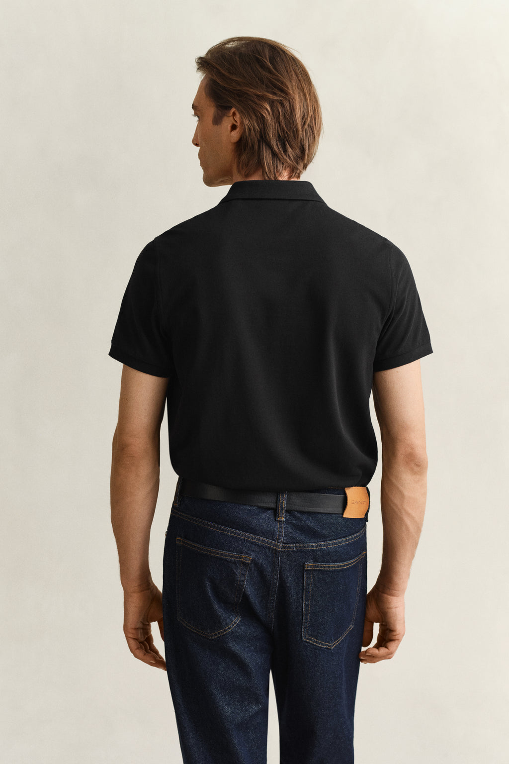 BLACK, Classic Regular Polo Shirt, BACK-VIEW BY GANT AU.