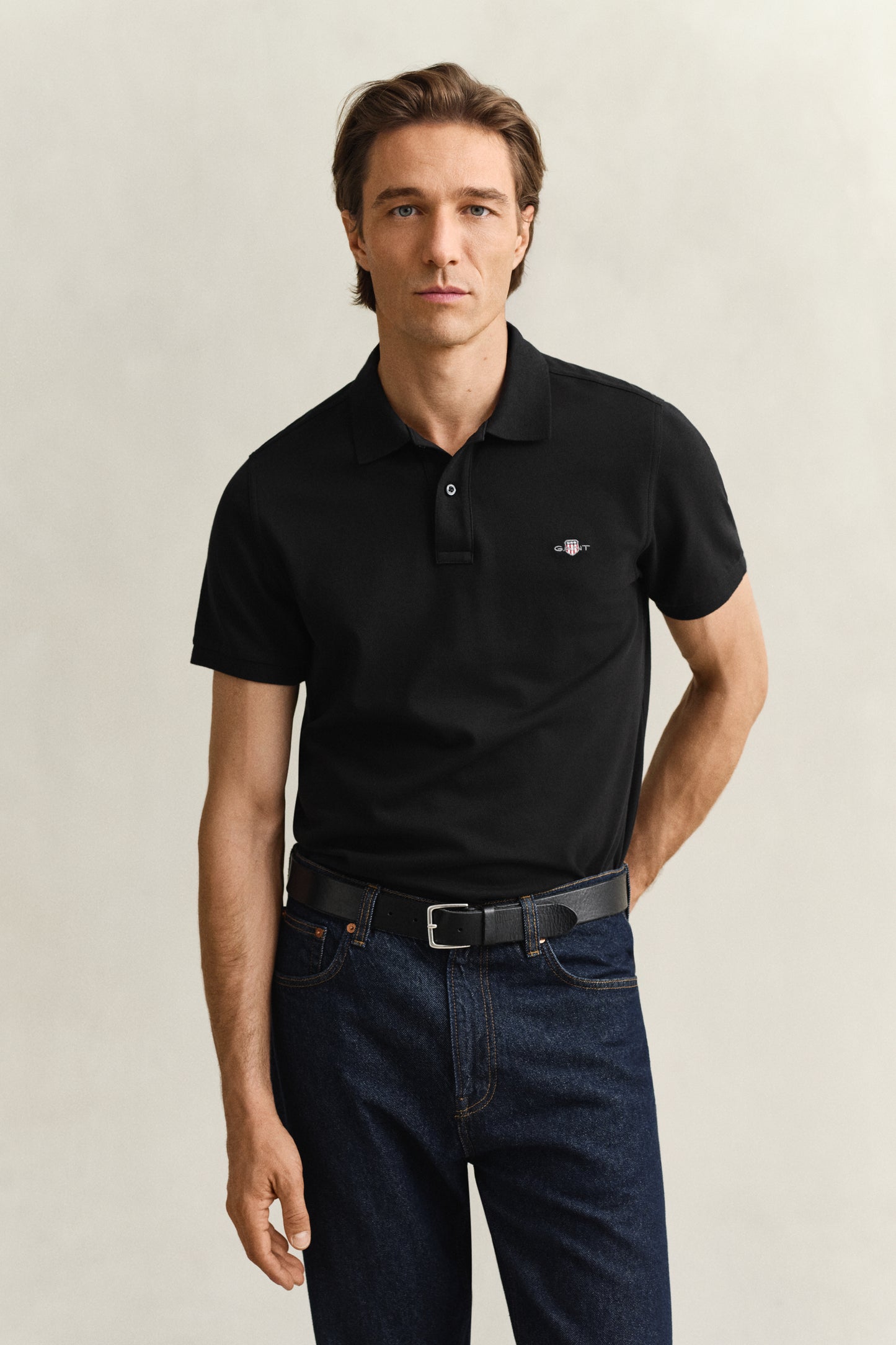 BLACK, Classic Regular Polo Shirt BY GANT AU.