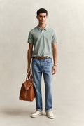CERAMIC GREY, Classic Regular Polo Shirt BY GANT AU.
